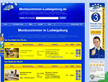 Tablet Screenshot of monteurzimmer-ludwigsburg.de